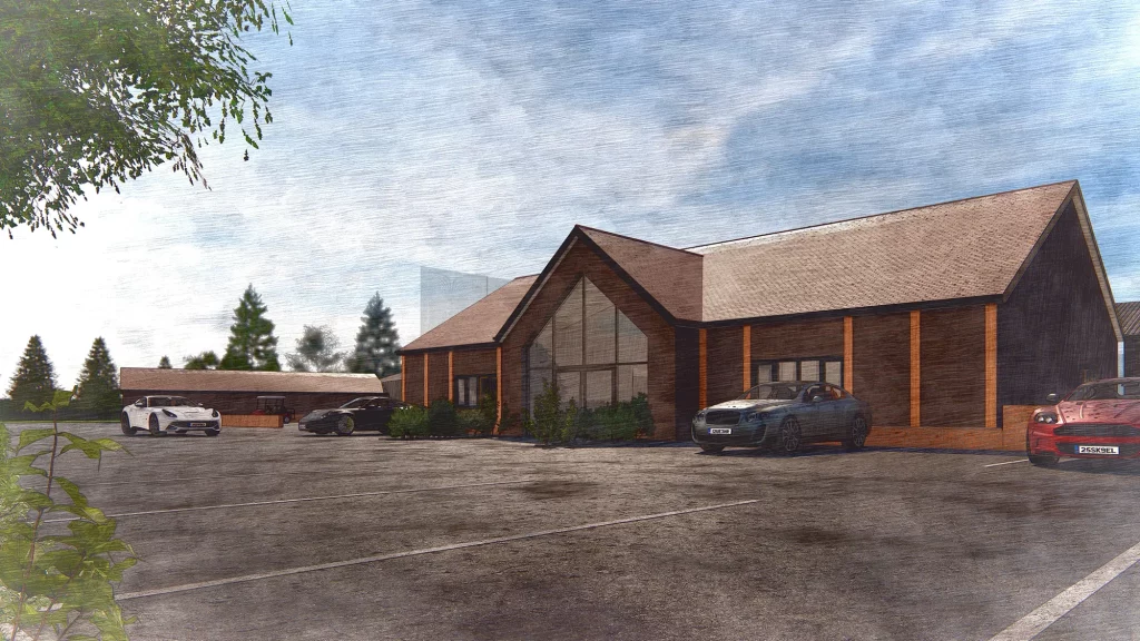 New club house, view from the car park